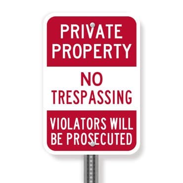 No Trespassing Signs