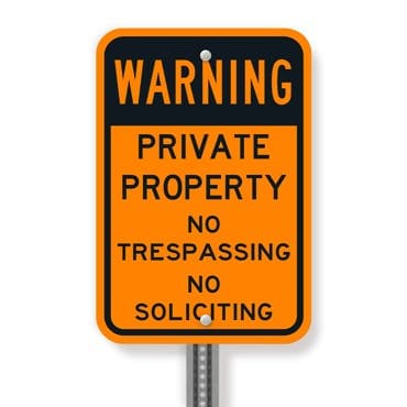 No Soliciting Signs