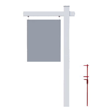 Vinyl Real Estate Post - 2 Piece