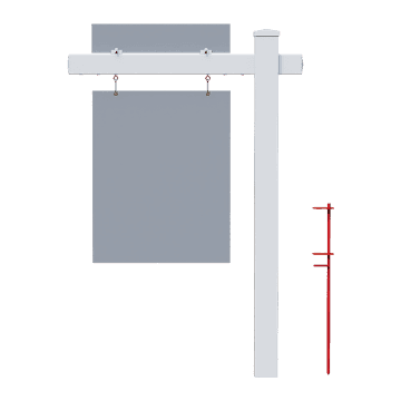 Vinyl Real Estate Post - 1 Piece