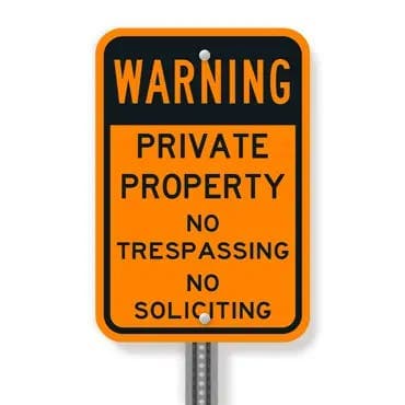 No Soliciting Signs